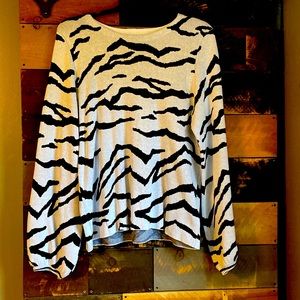 Zebra pattern sweater top